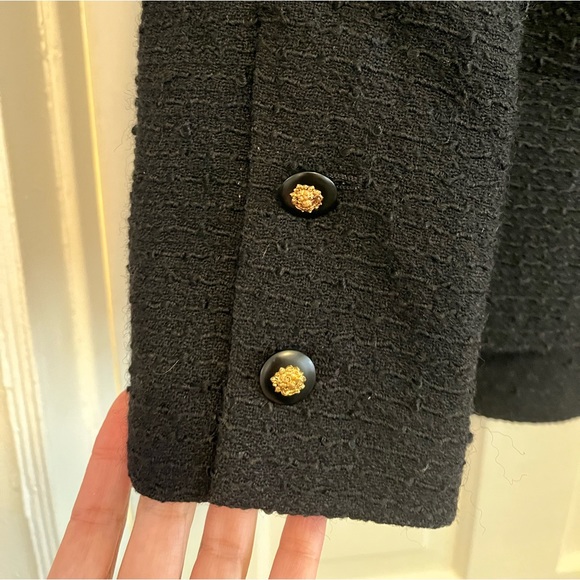 CHANEL 100% Black Wool Vintage Two-Piece Suit - RARE - Picture 6 of 11